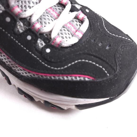 Skechers DLites Athletic Running Lace Up Shoe Womens Size 6.5 11617 Black White - Picture 8 of 9